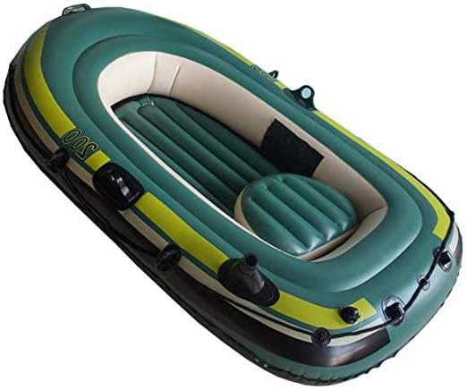 Inflable para barcos Inflable embarcación neumática espesado 2 Persona del barco de pesca Kayak Double Wear bote inflable Kayak Pesca bote de pesca ( Color : Green , Size : 200x120x35cm )