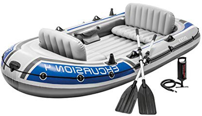 Intex 68324NP - Barca Hinchable Excursion 4 con 2 Remos 315 x 165 x 43 cm