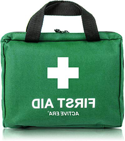 The Body Source Botiquín de Primeros Auxilios de 90 piezas con hielo, kit de lavado de ojos y manta de emergencia para el hogar, el automóvil, el campamento y la oficina