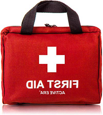 The Body Source Active Era Botiquín de Primeros Auxilios de 90 Piezas con Hielo, Kit de Lavado de Ojos y Manta de Emergencia para el hogar, el automóvil, el Campamento y la Oficina