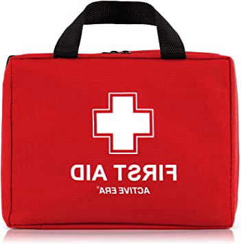 Botiquín de Primeros Auxilios Premium de 220 Piezas. Incluye el Kit para el Lavado de Ojos, 2 x Bolsas de Hielo y una Manta de Emergencia. para el Hogar, Oficina, Coche, Caravana, Viajes y Deportes
