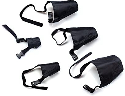 ewinever Ewin24 Paquete De 5 Transpirable Seguridad Pequeño Mediano Grande Extra Negro Perro Bozal Muzzel Ajustable