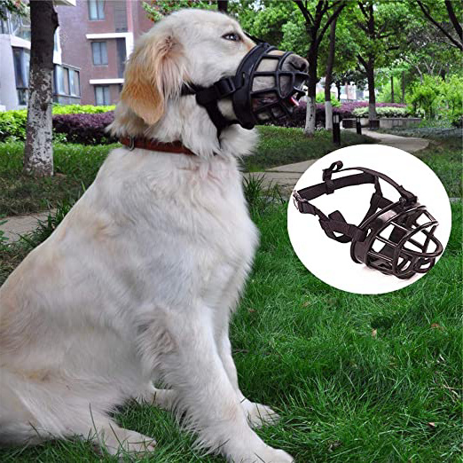 JYHY® Anti-mordedura Bozal para Perros - Cesta de Silicona/Permite Beber/Jadear y Comer,Negro 1