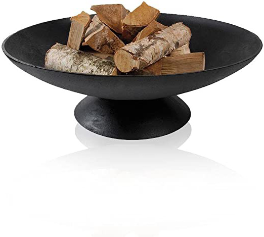 DECORAS Brasero Miami Hierro Fundido, Cuenco para hogueras para Fuera: terraza & jardín, Cuenca de diseño con pie, diámetro: 60 cm o 78 cm, tamaño: 60x60x20 cm o 78x78x26 cm, Color: Negro