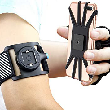 Bovon Brazalete Deportivo, Brazalete Deportivo Desmontable Cara Abierta para Control de Pantalla Táctil, Brazalete para Correr, Compatible con iPhone11 Pro MAX/X/XS MAX/Samsung/Huawei (4’’ -6.5’’)