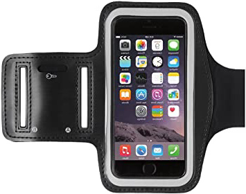 KHOMO Funda Brazalete Deportivo Antideslizante para Apple iPhone 8, iPhone 7, iPhone 6/6S - Negro