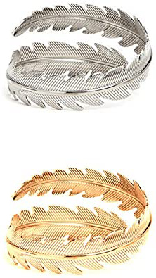 Tinksky 2pcs Swirl Leaf pluma