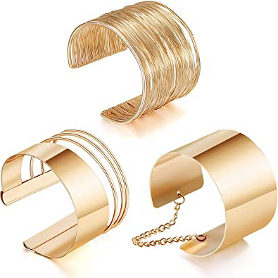 3 Piezas Pulseras Brazaletes Ancho