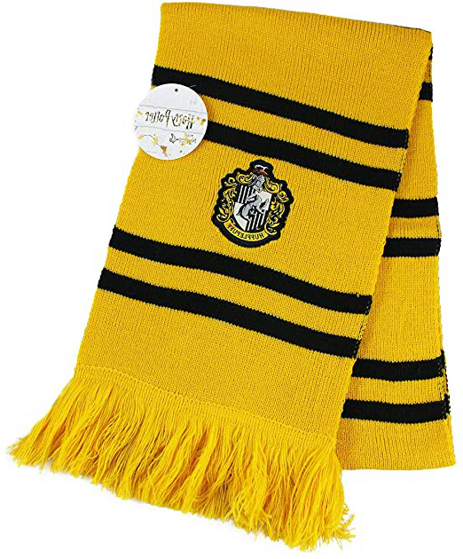HARRY POTTER SCARF OFICIAL Casa de Hufflepuff Hogwarts School of Magic - Licencia ORIGINAL WARNER BROS