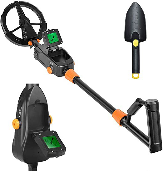 TOPQSC Detector de Metales de Mano liviano para niños, 10-100 cm Profundidad de detección Sensibilidad Ajustable y Volumen Gold Digger, Indicación de Audio con indicación de LCD
