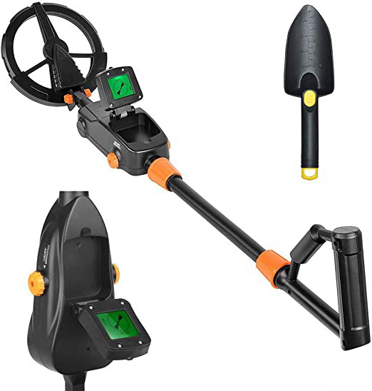 HUKOER Detector de Metales portátil liviano para niños con Sensibilidad Ajustable y Detector de Volumen Dorado, Indicador de detección LCD, Juego Favorito de Padres e Hijos, Regalo para niños