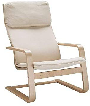 Sillón voladizo «Pello», de abedul y tela de algodón, de Ikea, 1.25 mm, beige, 1