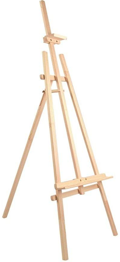 Solagua Caballete de Madera de Pino Color Natural para Pintar o Soporte de Carteles en Todo Tipo de Eventos,transportable Ligero y Estable (140 cm, Natural)