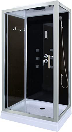 Cabina de ducha en negro