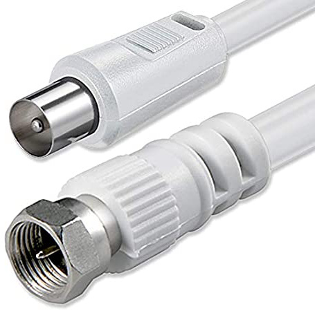 1aTTack - Cable coaxial para antena (conector coaxial F a conector coaxial F, doble apantallamiento, 75db 85db 100db 110 db 120 db 125 db)