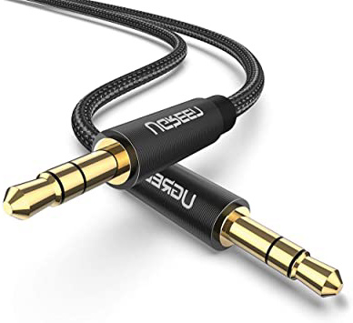 UGREEN Cable Audio Auxiliar Jack 3.5 MM Macho a Macho con Nylon Trenzado para Auriculares, Altavoces, Audio de Coche, iPod o Reproductor de MP3, Equipo de Música, iPad, iPod, Tablet, Telefono