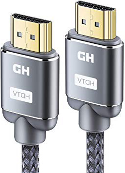 Cable HDMI 10Metros - Snowkids Cable HDMI de Alta Velocidad en Nylon Trenzado Compatible con 3D/Retorno de Audio - Cable HDMI para BLU-Ray/Xbox/Xbox 360/PS3/PS4/Ultra HD TV/Pantalla - Gris