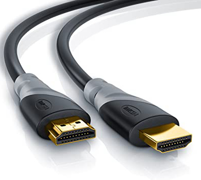 CSL - 3 Metros Cable HDMI - Ultra HD 4k HDMI - Alta Velocidad con Ethernet - Full HD 1080p 4K Ultra HD 2160p 3D ARC y CEC - Cable de blindaje Triple - blindaje de Conector y contactos