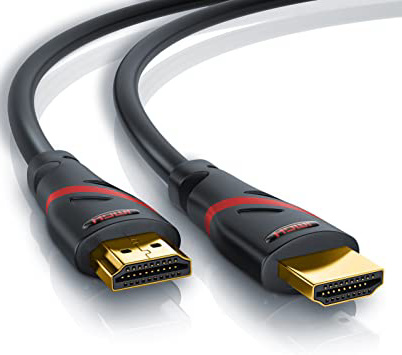 CSL - 3m Cable HDMI - Ultra HD 4k HDMI - Alta Velocidad con Ethernet - Full HD 1080p 4K Ultra HD 2160p 3D ARC y CEC - Cable de blindaje Triple - blindaje de Conector y contactos