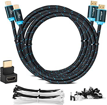 MutecPower 2 Piezas 3m Cable HDMI 2.0 - Cable de Alta Velocidad con Ethernet Soportes Ultra HD 3D 4Kx2K/60HZ y 2160p/Full HD 1080p - 30 AWG - ARC/CEC - Cable Triple blindado - 3 Metros Negro