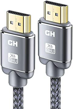 Cable HDMI 4K 3metros-Snowkids Cable HDMI 2.0 Ultra Alta Velocidad 18Gbps Cable Trenzado de Nylon 4K a 60Hz Compatible con Fire TV, 3D,función Ethernet, Video 4K UHD 2160p, HD 1080p-Gris
