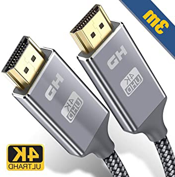 Cable HDMI 4K 3 Metros, 2.0 Cable HDMI de Alta Velocidad soporta 4K Ultra HD, Ethernet,3D,2160P, 1080P,BLU-Ray,TV, Playstation PS3,PS4, HDTV,Arco,HDCP 2.2,HDR