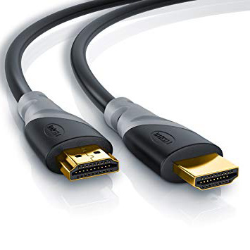 CSL - 5m Cable HDMI - Ultra HD 4k HDMI - Alta Velocidad con Ethernet - Full HD 1080p 4K Ultra HD 2160p 3D ARC y CEC - Cable de blindaje Triple - blindaje de Conector y contactos