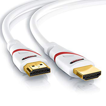 CSL - 5m Cable HDMI - Ultra HD 4k HDMI - Alta Velocidad con Ethernet - Full HD 1080p 4K Ultra HD 2160p 3D ARC y CEC - Cable de blindaje Triple - blindaje de Conector y contactos