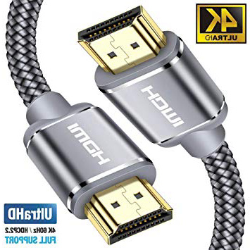 Cable HDMI 4K 4.5m-Snowkids Cable HDMI 2.0 Ultra Alta Velocidad 18Gbps Cable Trenzado de Nylon 4K a 60Hz Compatible con Fire TV, 3D,Función Ethernet, Video 4K UHD 2160p, HD 1080p-Xbox 360 PS4 - Gris