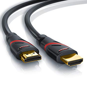 CSL - 5m Cable de HDMI - Ultra HD 4k HDMI - Alta Velocidad con Ethernet - Full HD 1080p 4K Ultra HD 2160p 3D ARC y CEC - Cable de blindaje Triple + blindaje de Conector y contactos