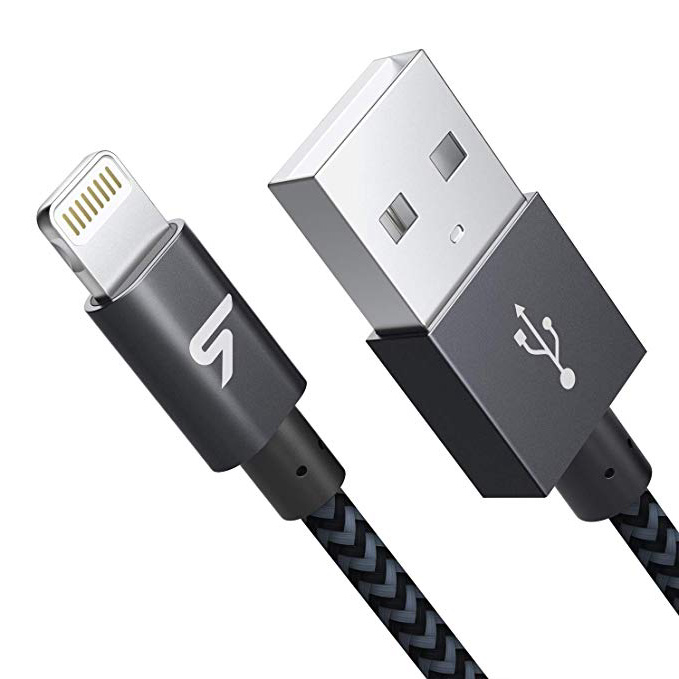 







RAMPOW Cable iPhone Cable Lightning [Apple MFi Certificado] Nylón Duradero Cargador iPhone Compatible con iPhone 11 11 Pro XS MAX XR X 8 7 6S 6 5 5S 5C SE iPad iPod y más - 20CM, Gris Espacial






