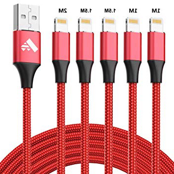 







Aioneus Cargador iPhone 5Pack Cable iPhone (1+1+1.5+1.5+2) M Cable Lightning Carga Rapida Compatible con iPhone X 8 8 Plus 7 7 Plus 6s 6s Plus 6 6 Plus 5 5s SE iPad- [Certificado MFi] -Rojo






