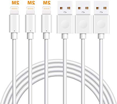 







Cable iPhone 3Pack 2M,MarchPower Cable Lightning-[Apple MFi Certificado]-Cable Cargador iPhone Compatible con iPhone 11/11 Pro/11 Pro Max/X/XS/XS Max/XR/8/8 Plus/7/7 Plus/6s/6s Plus/6/6 Plus,iPad,iPod






