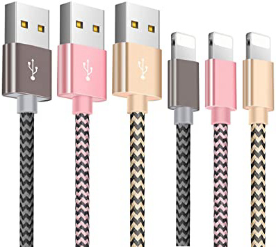 







Zeuste Cable Phone Cargador Phone [3PACK 1.5M] de Nylon Trenzado Cable USB Compatible con Phone XS/XR/X/8/8 Plus/7/6s/6Plus/6/Pad/Pod y más(Gris Gold Pink)






