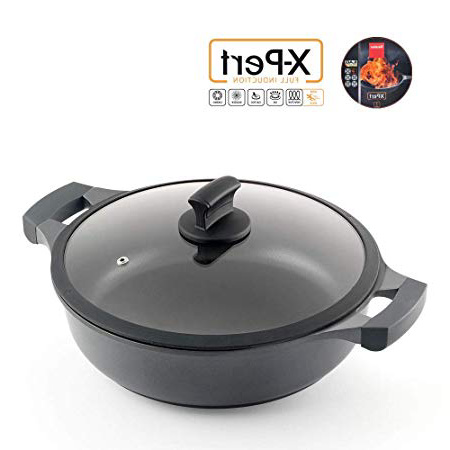 Metaltex XPERT Cacerola Baja Antiadherente Ilag 3 Capas, Full Induction Válido para Todo Tipo de Cocinas, Aluminio Fundido