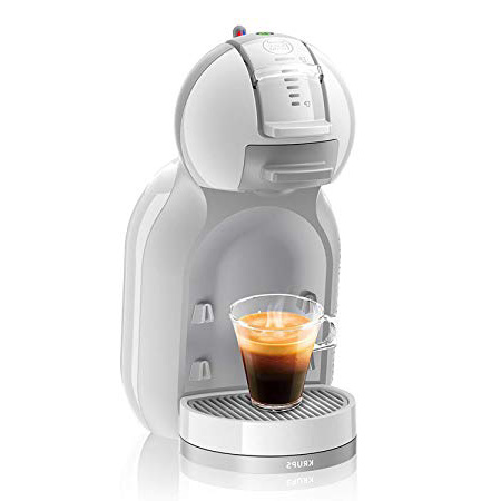 Krups Dolce Gusto Mini Me KP1201 - Cafetera de cápsulas, 15 bares de presión, color blanco y gris
