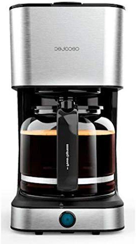 Cecotec Cafetera Goteo Coffee 66 Heat. Tecnología ExtremeAroma, Capacidad 1,5l (12 tazas), Función Recalentar y Mantener Caliente, Jarra Termoresistente, Boquilla Antigoteo, 950W