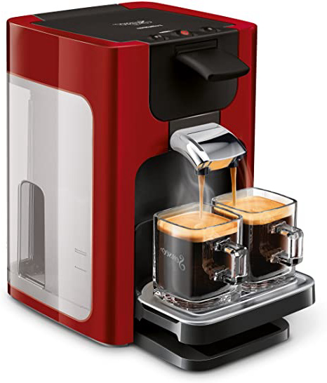 Senseo Quadrante HD7865/80 - Cafetera (Independiente, Máquina de café en cápsulas, 1,2 L, Dosis de café, Rojo)
