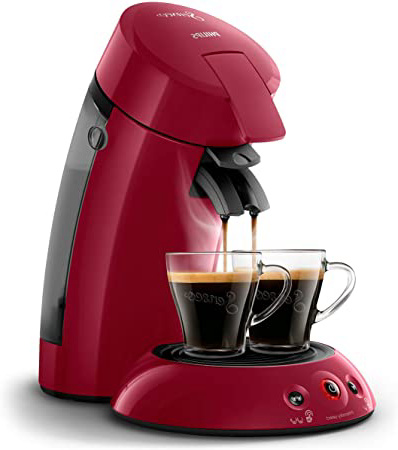 Philips SENSEO Original HD6554/91 - Cafetera monodosis con tecnología Coffee Boost y Crema Plus, selección de intensidad, color rojo