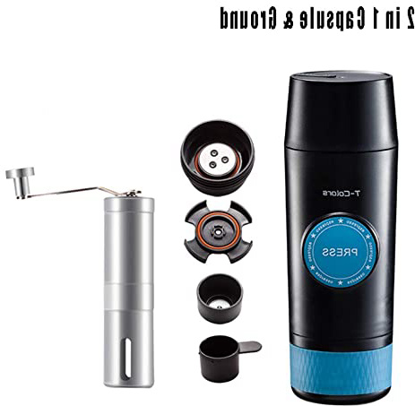 Cafetera De Viaje, Máquina De Café Espresso Portátil Eléctrica Para Cápsula Compatible Con Nespresso, Presión De 18 Bares, Operación Con Un Botón, Cafetera De Viaje Para El Hogar Al Aire Libre,B