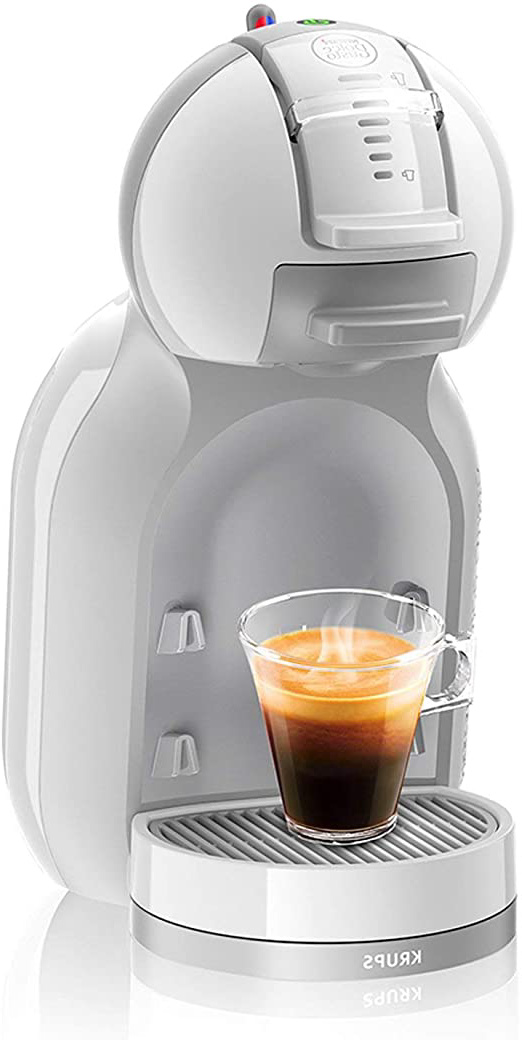 Krups Dolce Gusto Mini Me KP1201 - Cafetera de cápsulas, 15 bares de presión, color blanco y gris