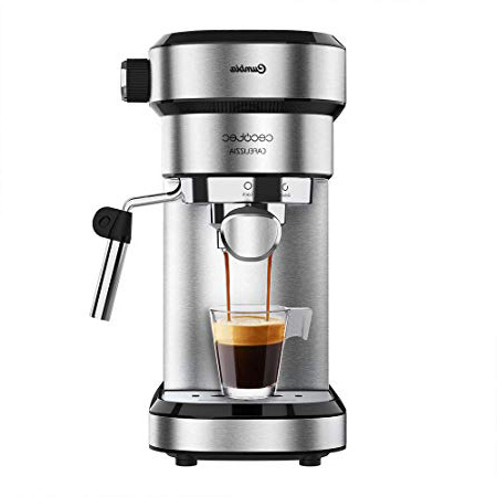 Cecotec Cafetera Express Cafelizzia 790 Steel para espressos y cappuccinos, Brazo portafiltros con Doble Salida y Dos filtros, 20 Bares de Presión, Depósito extraíble de 1,2L, 1350W, Acero