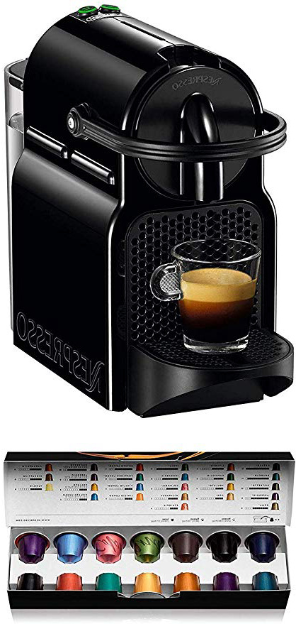 Nespresso De'Longhi Inissia EN80.B - Cafetera monodosis de cápsulas Nespresso, 19 bares, apagado automático, color negro