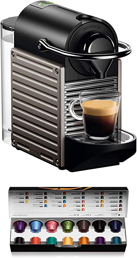 Nespresso XN304T Pixie Titán EU, 1260 W, 0.7 litros, Acero Inoxidable, Gris Titanio