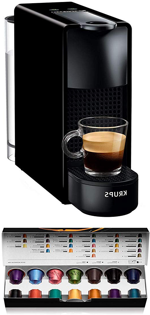 Nespresso Intenso Krups Essenza Mini XN1108 - Cafetera de cápsulas 19 bares, 2 programas de café, tamaño ultracompacto y función de autoapagado