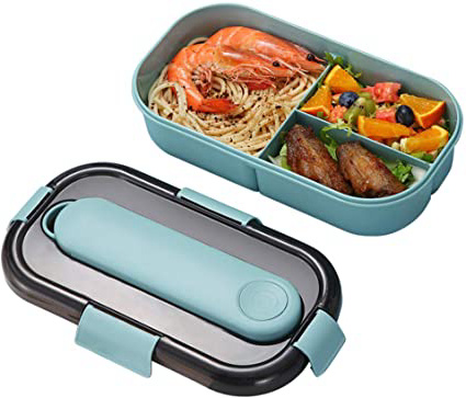 ZoneYan Caja Bento con Cubiertos,