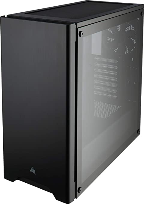 Corsair Carbide 275R - Caja de ordenador semitorre para juegos (Torre Media ATX con ventana de vidrio templado), negro
