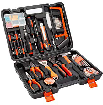Caja de Herramientas 100 en 1,AWANFI Maletín de Herramientas Portátil 100 Piezas,Destornillador con Cuchillo de Martillo,Herramientas Mecánicas para Reparaciones Diarias,Perfecto para Hogar y Oficina