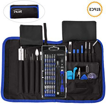InLife 81 en 1 Juego Destornilladores Precisión Caja de Herramientas Completa con Múltiples Funciones Herramientas de Precisión para Reparar Teléfono Tableta Reloj 81 in 1