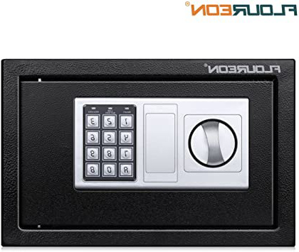 Caja Fuerte de Seguridad, FLOUREON 8.5L Cerradura de Teclado Electrónica Sólida de Caja de Seguridad, Oficina de Hotel Joyas Comerciales Uso de Efectivo Almacenamiento, 31x 20x 20cm, Negro